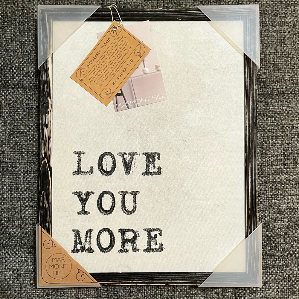 Decorative frame "Love You More". New with tags.